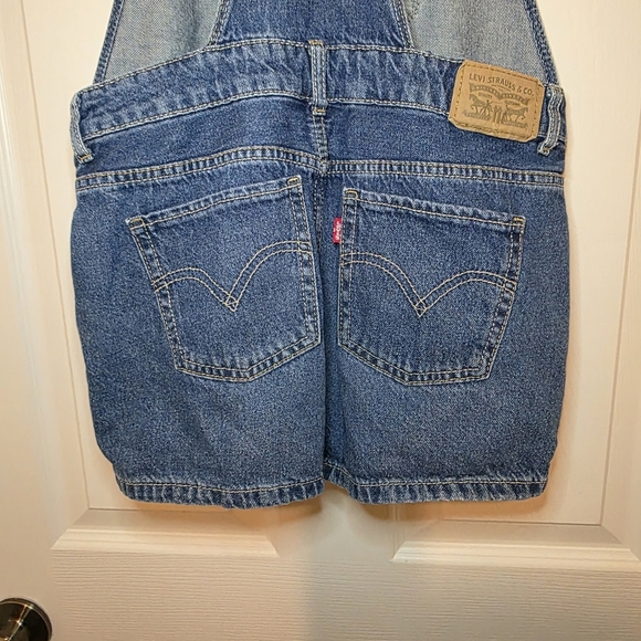 Levi’s Denim Girls shortalls Sz L 12/14 - Picture 6 of 9